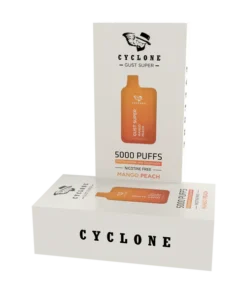 Nicotine Free Gust Super Mango Peach Rechargeable Disposable