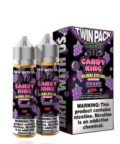 Candy King Twin Pack Bubblegum Grape 2x 60ml Vape Juice