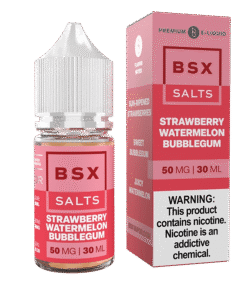 Glas BSX Strawberry Watermelon Bubblegum Nic Salt Vape Juice 30ml