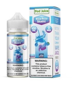 Pod Juice Blue Razz Slushy TF 100ml Vape Juice