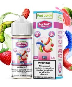 Pod Juice Sour Fruity Worms TF Vape Juice 100ml