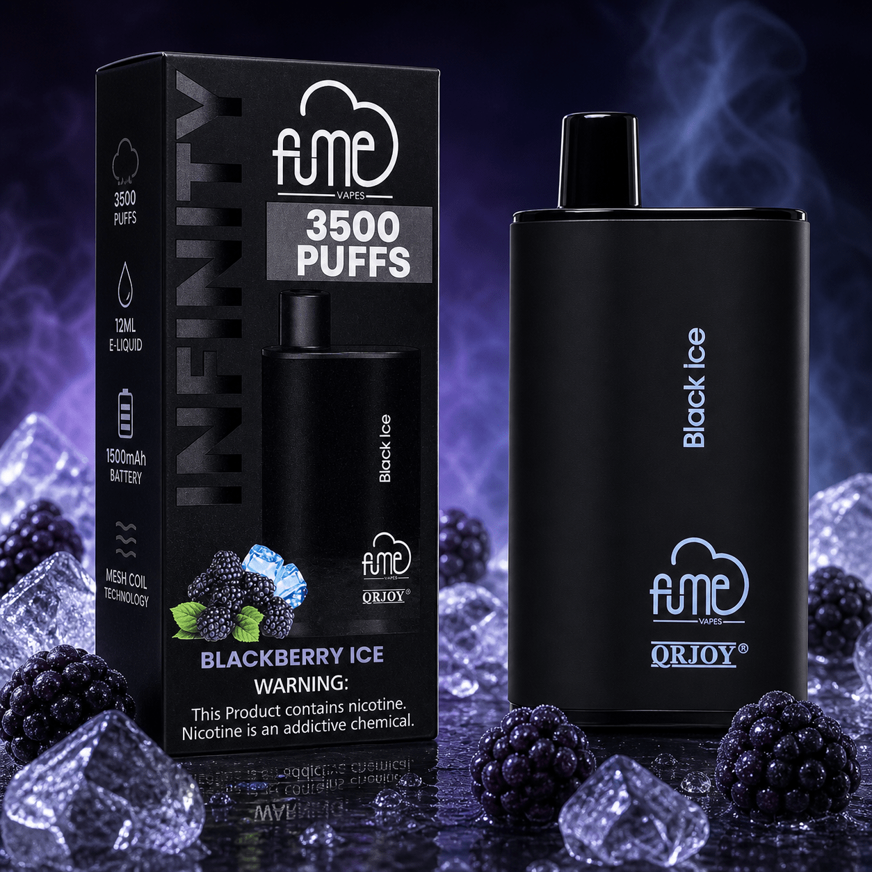 FUME - Blackberry Ice 3,500 Puffs - AusVape Direct
