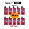 IGET BAR 3500PUFFS — 10PCS