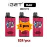 IGET BAR 3500PUFFS — 3PCS