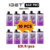 IGET BAR PRO 10000PUFFS — 10PCS